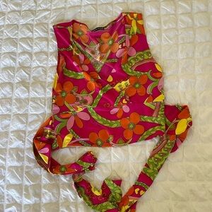 Wet Seal boho vintage Y2K retro crop top